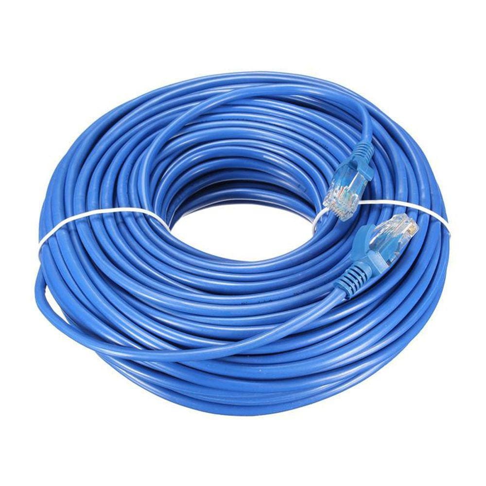 Cabo de rede RJ45 Cat5e 15m UTP Patch Cord, cor azul