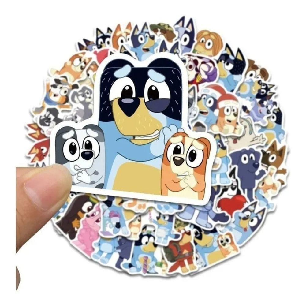 Adesivos Bluey Etiquetas autoadesivas 50 unidades de 5-8cm
