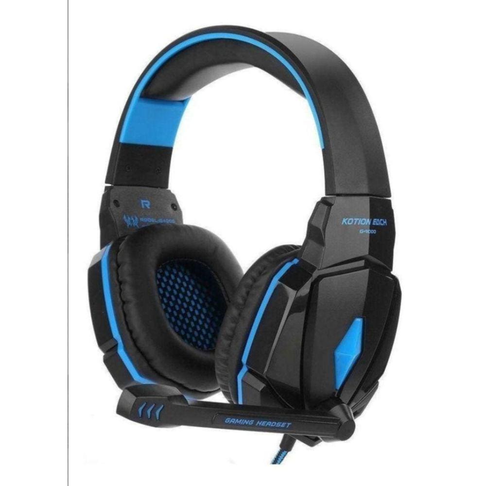 Fones de ouvido para jogos Kotion Each G4000 Over-Ear preto/azul