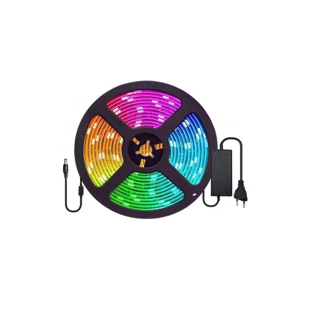 Tiras de fita de luz LED multicoloridas RGB 5m com controle remoto
