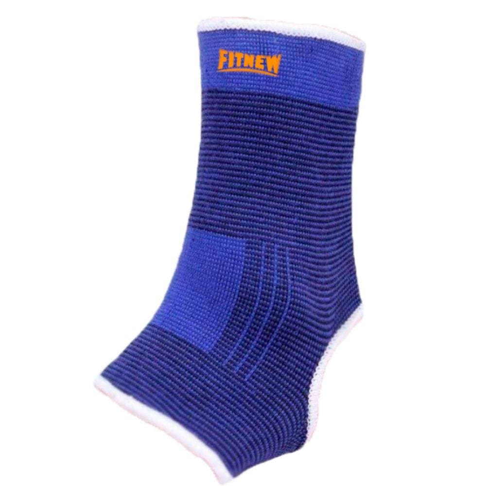 Tornozeleiras FitNew Elasticated para suporte de tornozelo em azul/branco