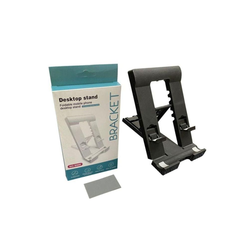 Suporte para tablet e smartphone com suporte para até 7 polegadas em preto