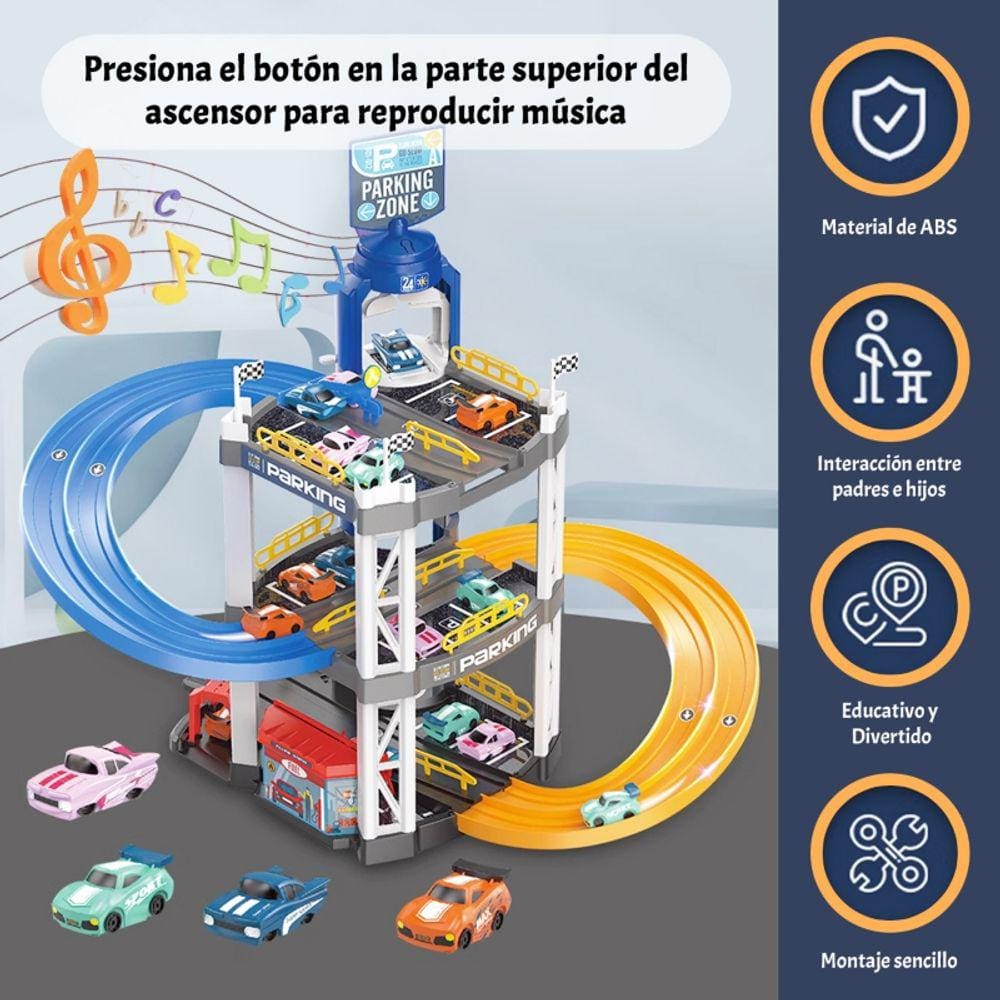 Toy Tracks Cars com música Career Lifter para crianças