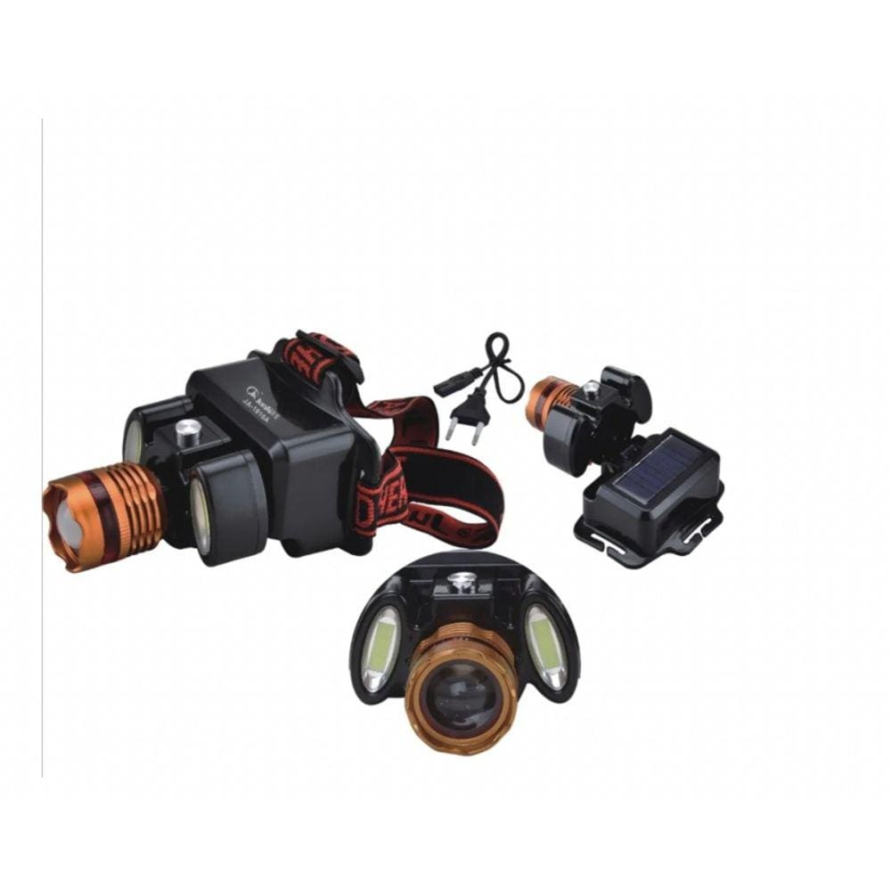 Lanterna, recarga solar, LED, zoom, bateria fixa de 700mAh