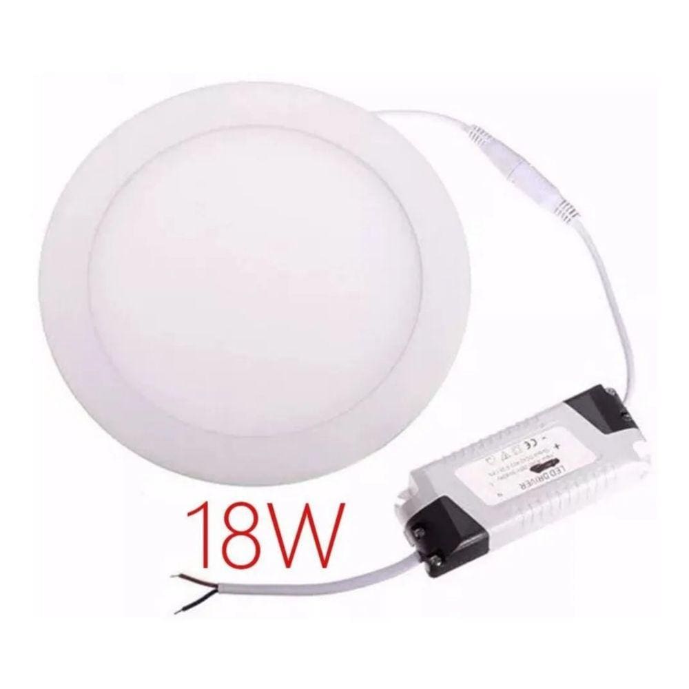 Painel LED redondo de 18W com luz fria 6500K 225mm 85-265V