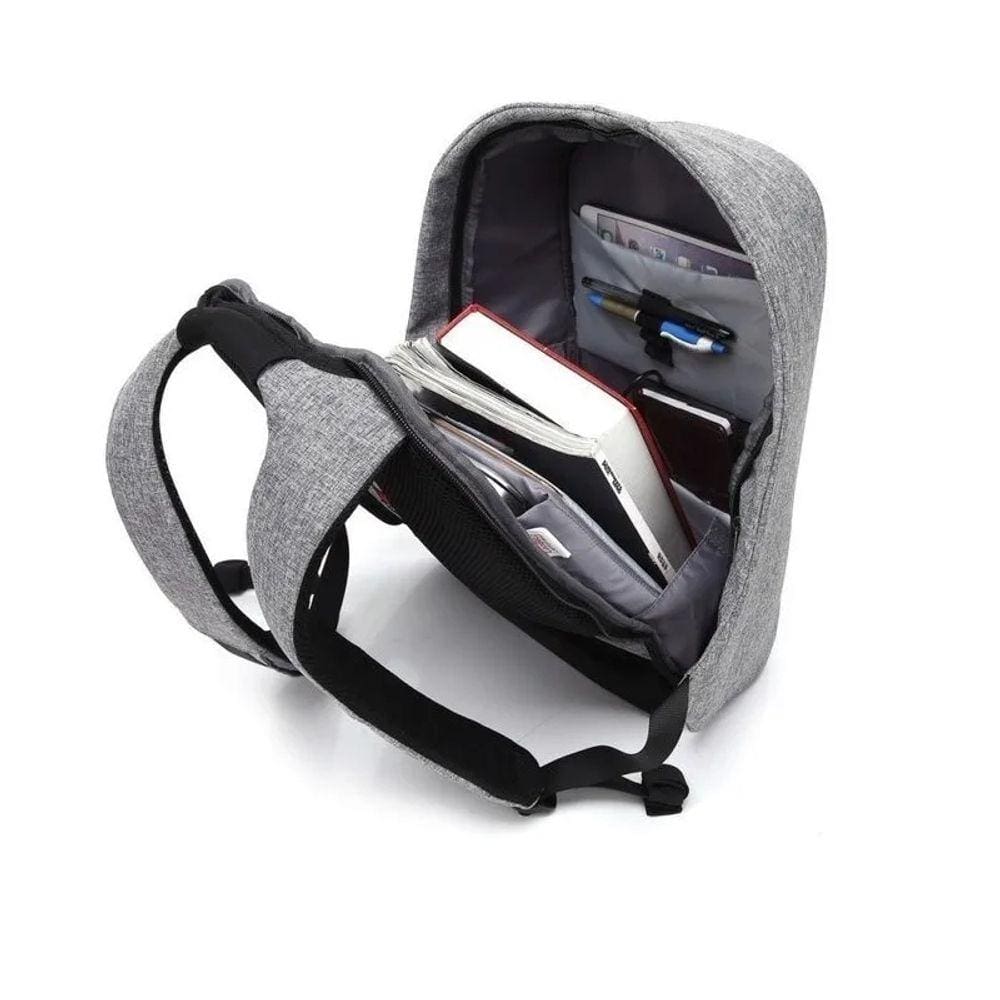 Mochila para notebook, bolsa anti-roubo, poliéster repelente de água