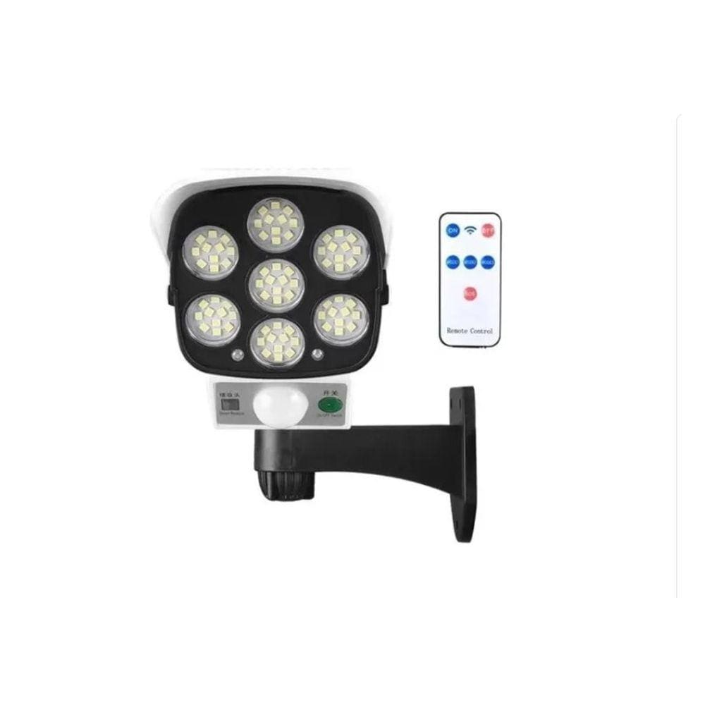 Refletor LED Solar Light 77 com simulação de câmera de segurança