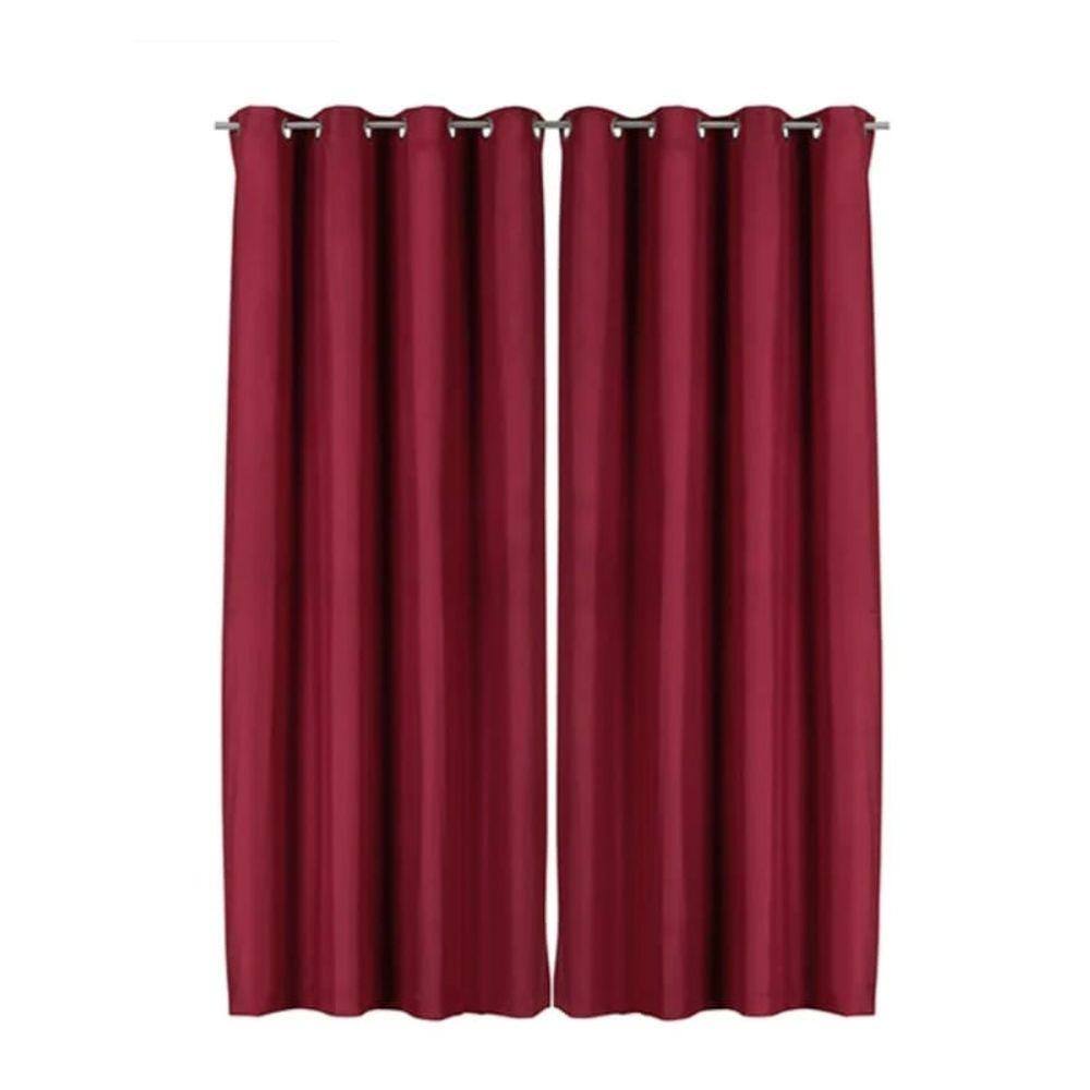 Conjunto de cortinas Blackout com 2 panos de burdeo 230 cm x 140 cm