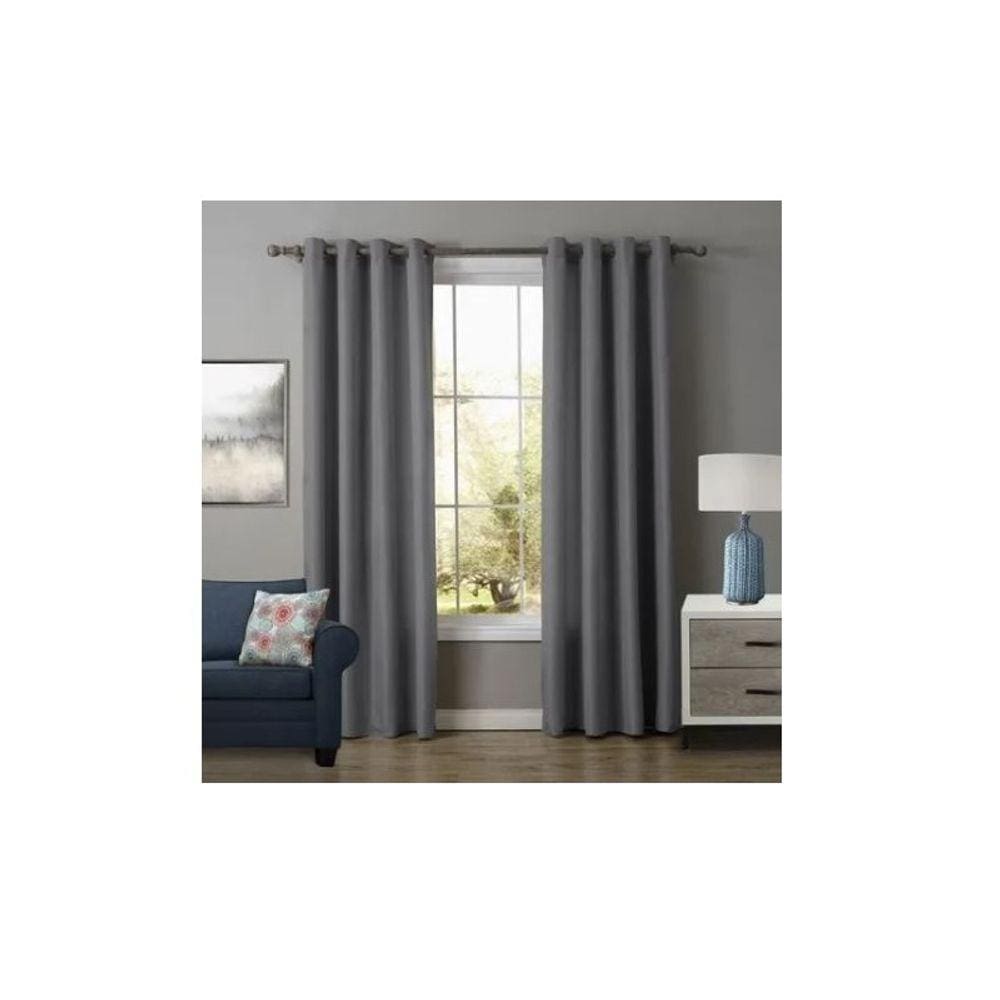 Conjunto de cortinas Blackout, 2 cortinas de cor cinza, 230x140cm