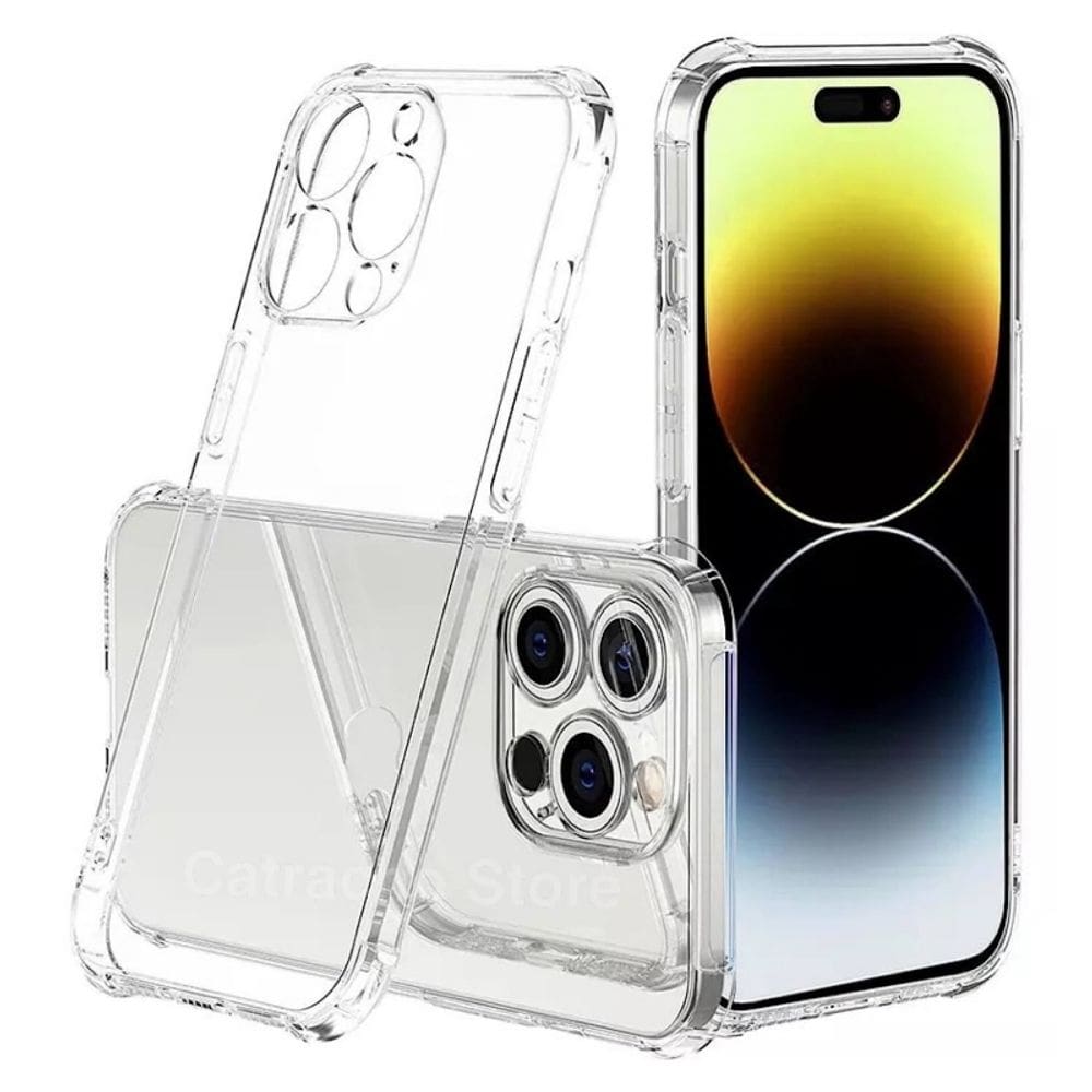 Capa de telefone de plástico transparente flexível para 14 Pro Ma