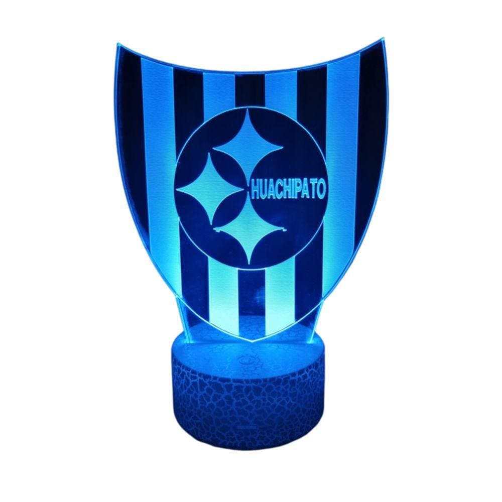 Lâmpada de ilusão 3D Huachipato FC Insignia com LED de 7 cores
