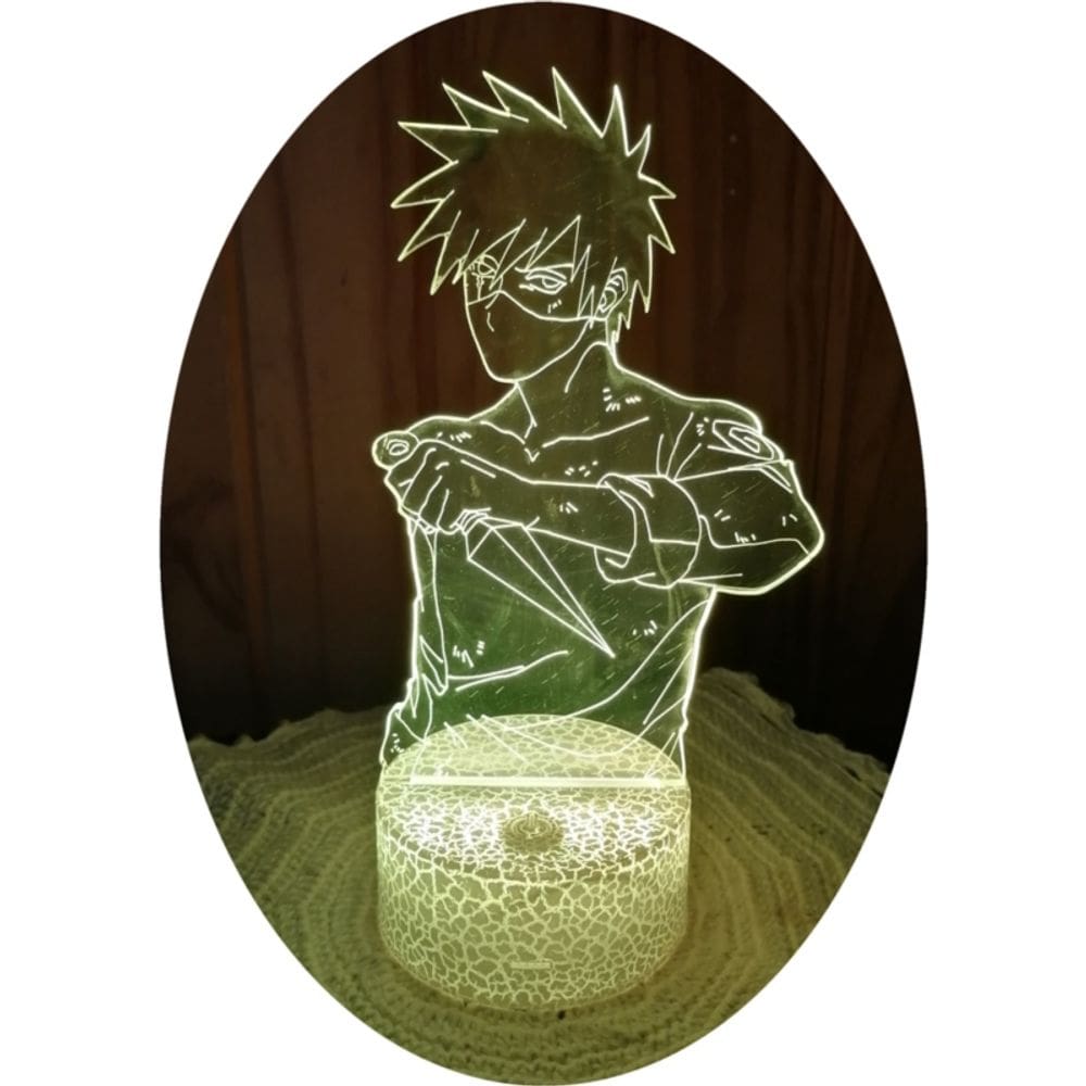 Lâmpada de ilusão Kakashi Hatake 3D 7 cores LED