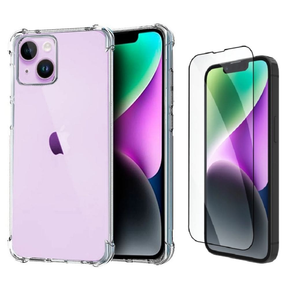 Capa de telefone anti-choque compatível com 14 + Glass