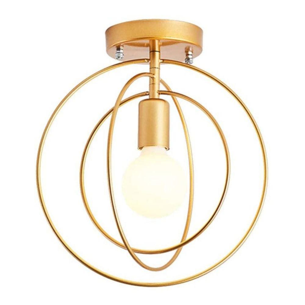 Lâmpada de teto de ferro LED redondo nórdico para decoração de quarto