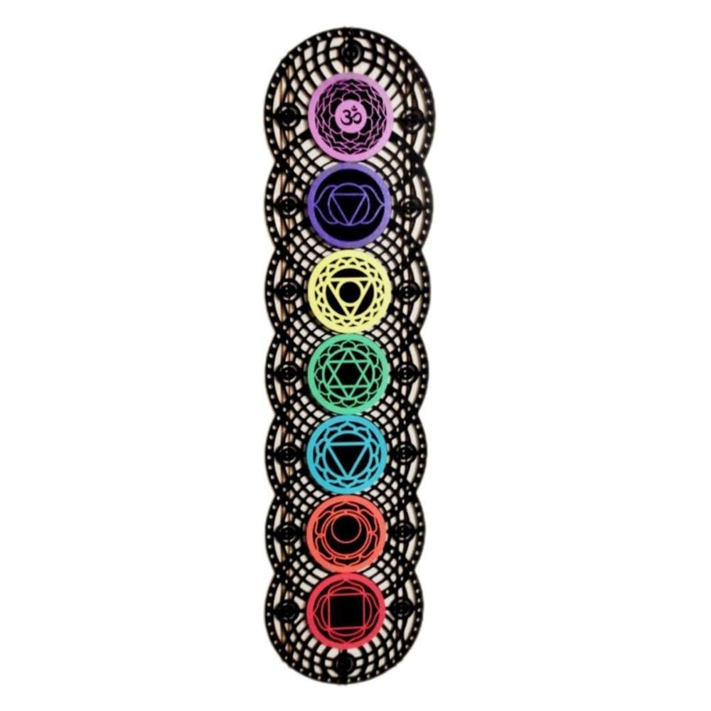 Decoração de parede 7 Chakras Mandalas 58x14,5 cm