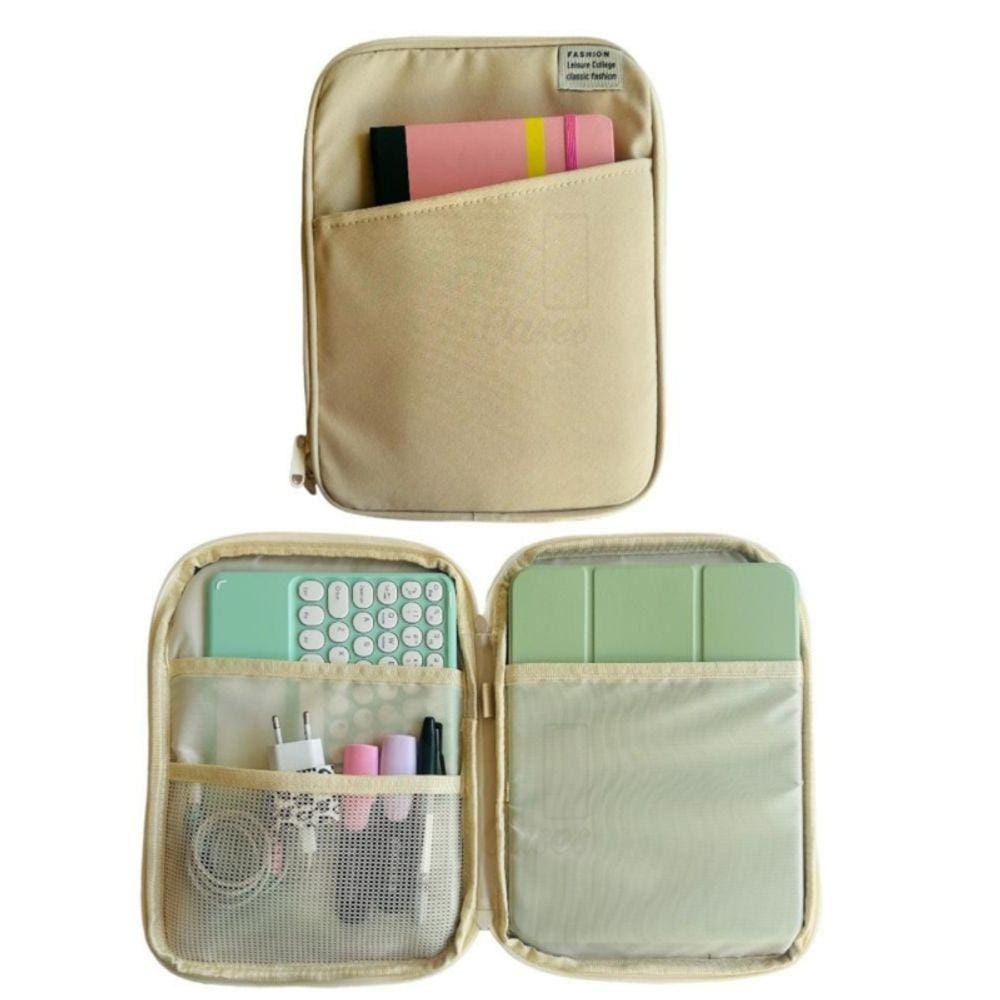 Capa de bolsa, tablet, , creme de poliéster impermeável de 11 polegadas