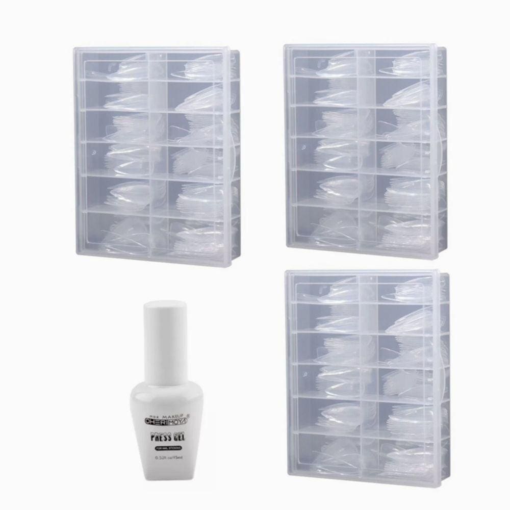 Conjunto de prensa de gel líquido + 3 pontas de gel macio 120 unidades