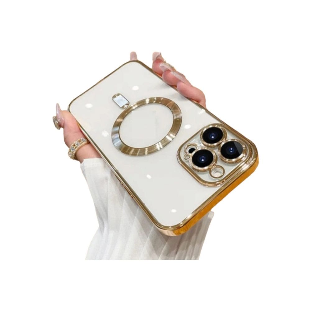 Capa de telefone Magphase Clear Luxury para 11 Pro Max Gold