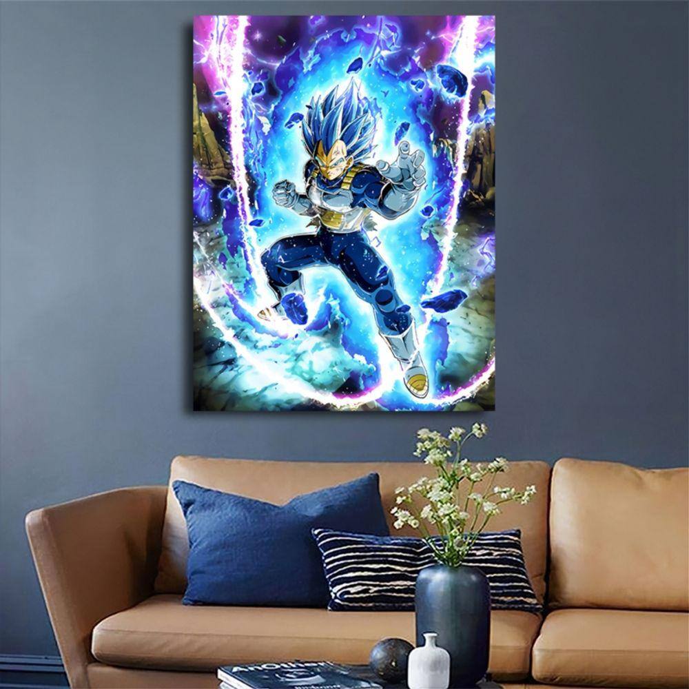 Imagem decorativa em PVC Vegeta Super Saiyan Blue
