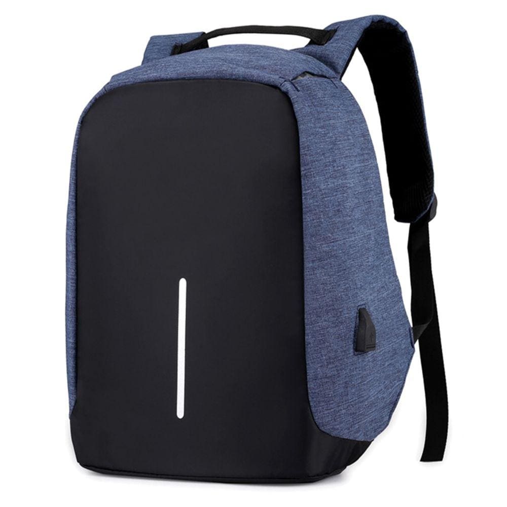 Mochila anti-roubo à prova d`água de carregamento USB para laptop de 15,6"