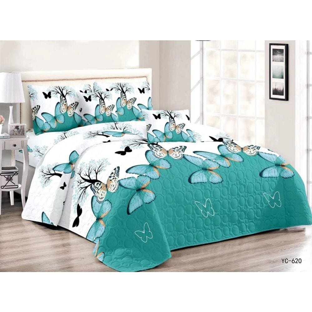 Conjunto de capa de verão Edredant 2 Places Butterflies Ca 230x250cm