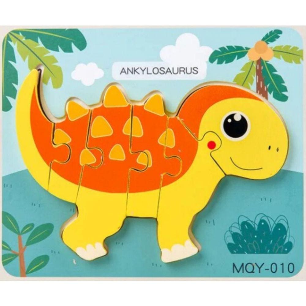 Puzzle de madeira Montessori Dinosaur Educational Toy