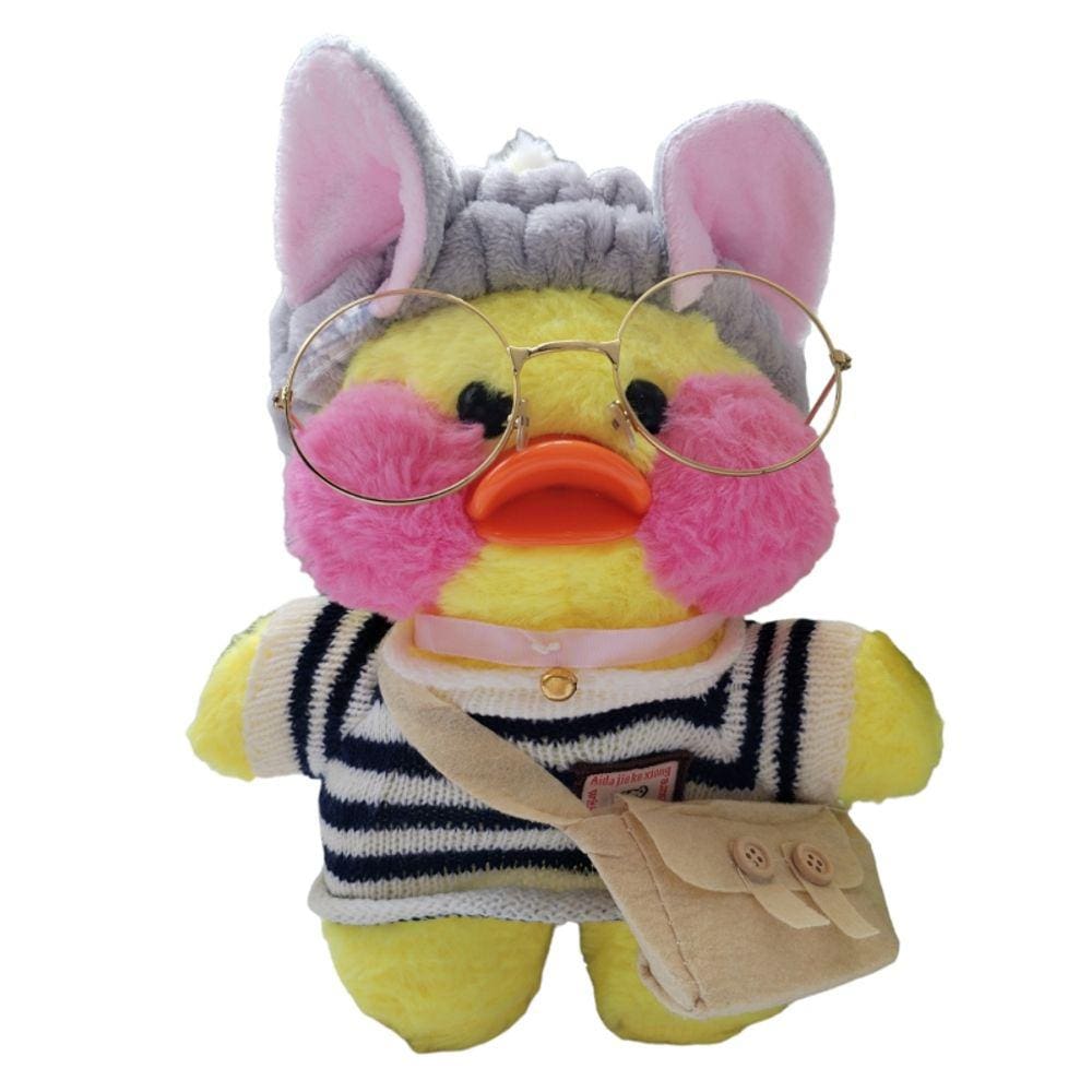 Pato de pelúcia Lalafanfan Tiktok Kawaii Amarelo 30cm