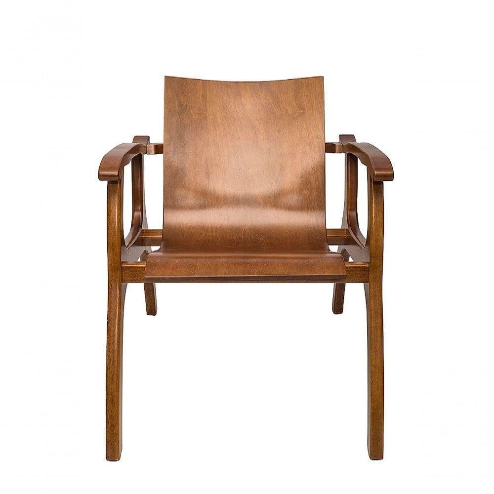 Poltrona Lais Estrutura Madeira Maciça Assento E Encosto Anatômico Sala Luxo Decorativa Recepção