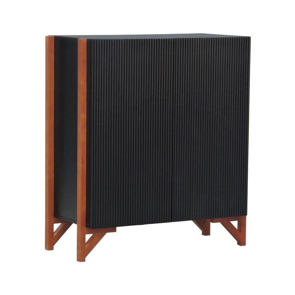 Buffet Alto 2 Portas Decor Preto-amêndoa