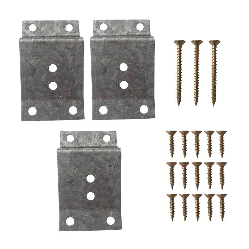 Kit 3 Chapinhas Chapas De Metal Inclinação Com Parafusos