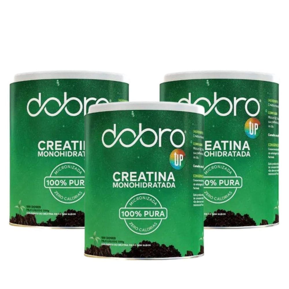 Kit 3 Creatina Monohidratada Up Dobro 300G