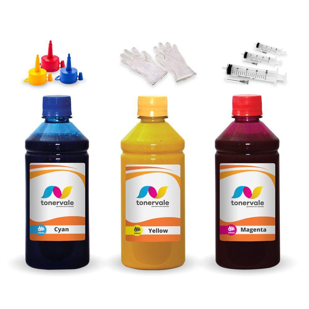 Kit 3 Tinta Para Brother MFC-J6935DW LC-3029BK 500ml