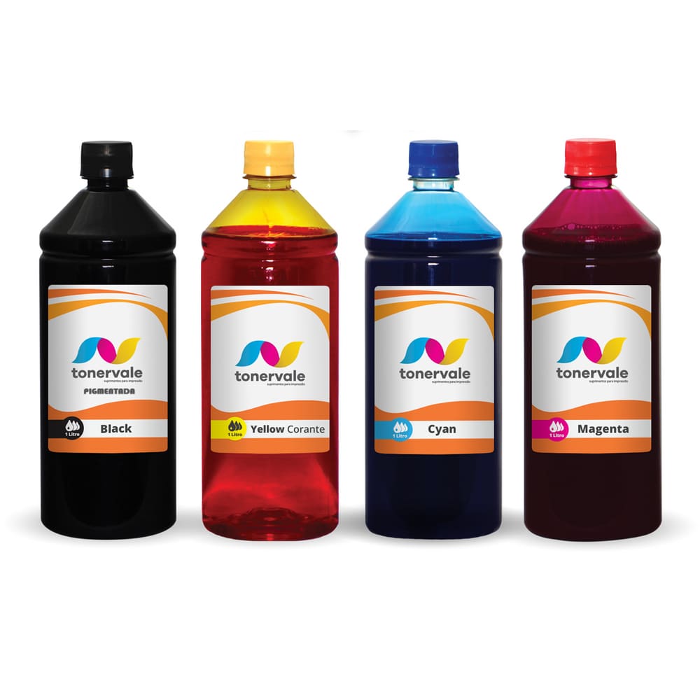 4 Tinta Para Impressora Smart Tank 724 581 674 1L BK Pigmentado