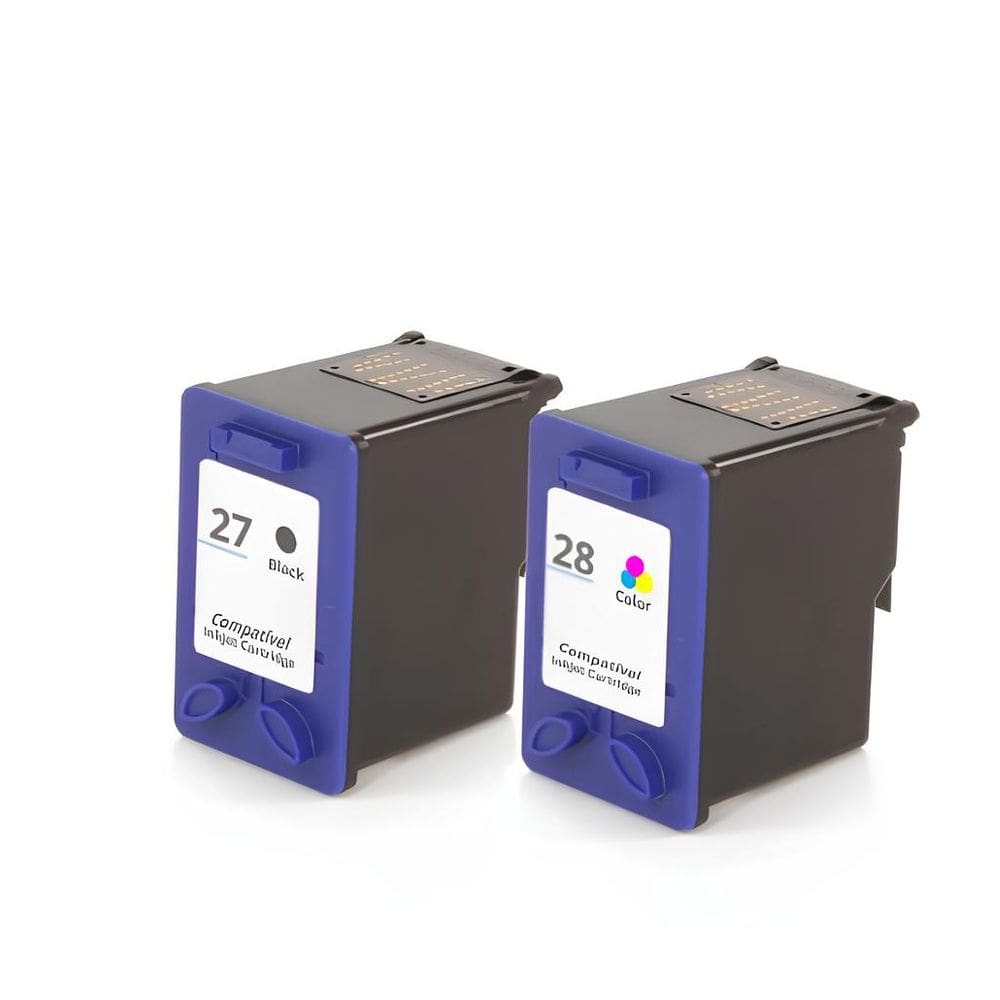 Kit Cartucho Para Impressora 27 e 28 compatível