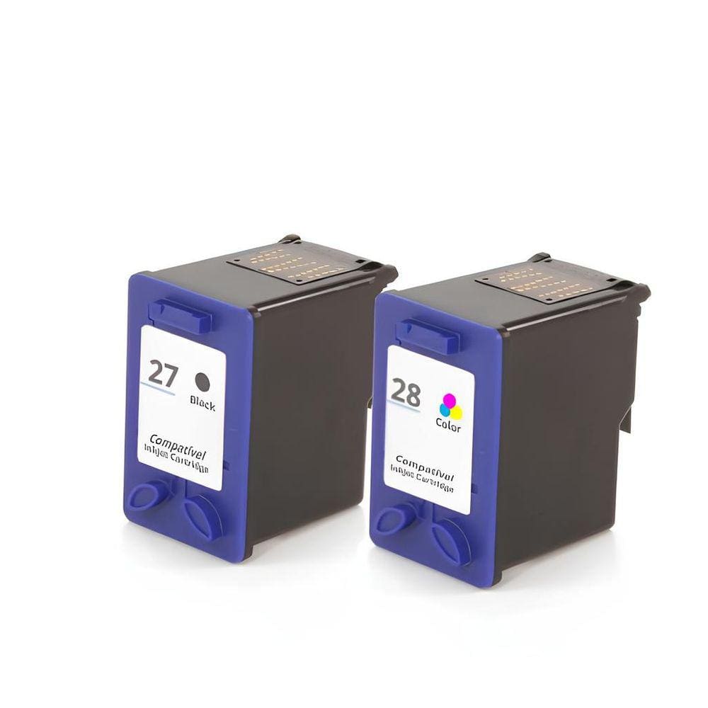 Kit Cartucho Para Impressora 3550 27 e 28 compatível