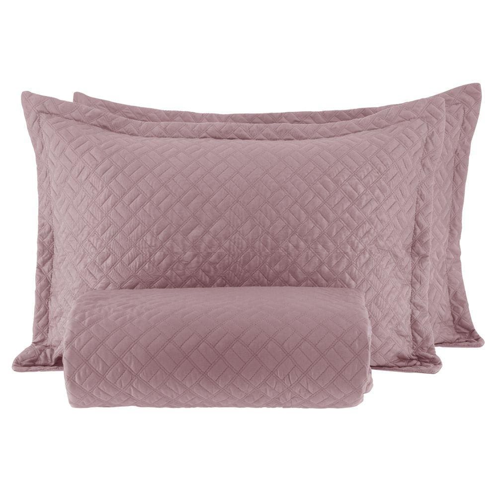 Kit Colcha Solteiro Corttex Siena 160x240 Rosa