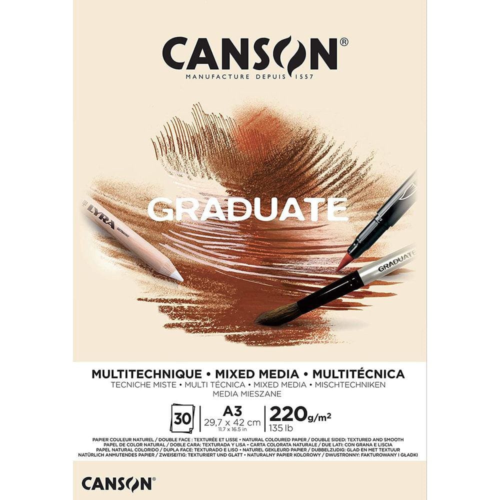 Bloco Graduate Mixed Media Natural 220g Canson