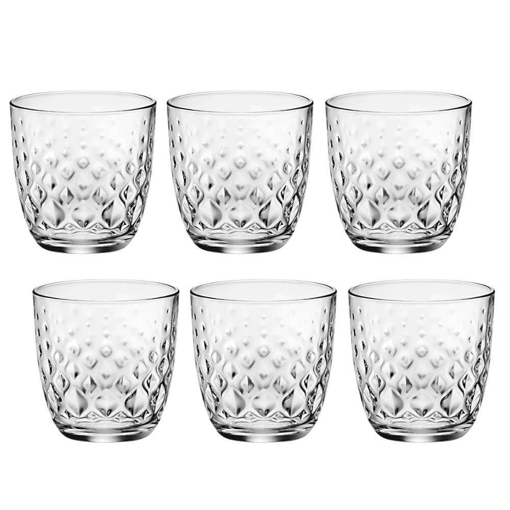Copo Baixo De Vidro Bormioli Rocco 296 ml Glit 6 Peças