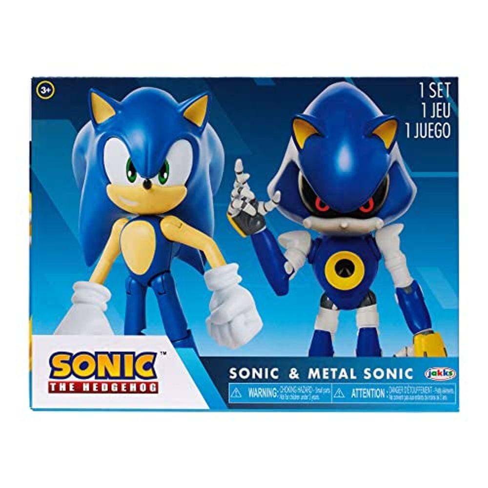 Sonic the Hedgehog Sonic 4" Action Figure 2 Pack - Modern Sonic & Modern Metal Sonic