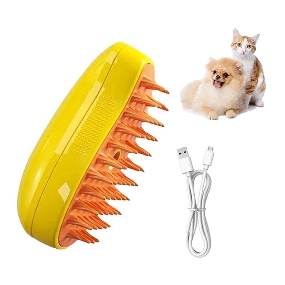 Escova a Vapor Cachorro Cao Pet Gato Eletrico Removedor de Pelo Bateria Recarregavel Animal de Estimaçao