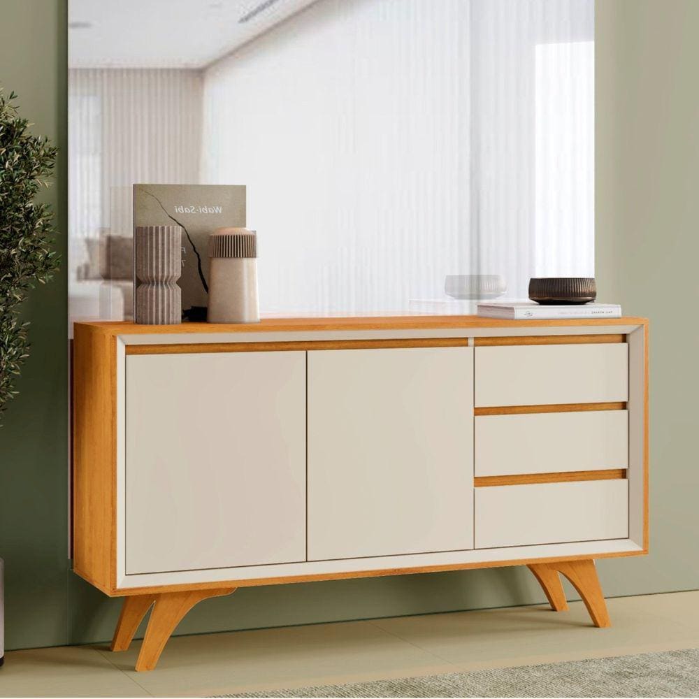 Buffet para Sala de Jantar Piazza 2 Portas Naturalle/Off White