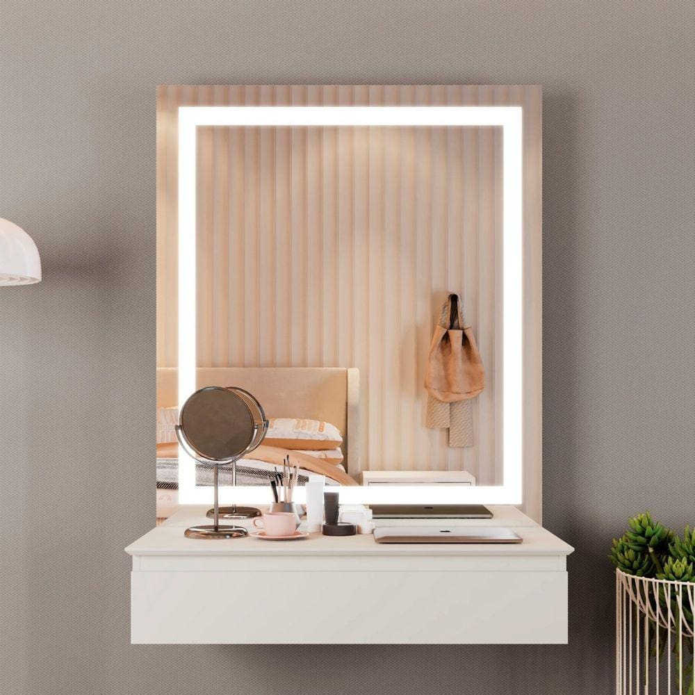 Penteadeira Camarim 1 Gaveta 122 x 90cm Paris Off White