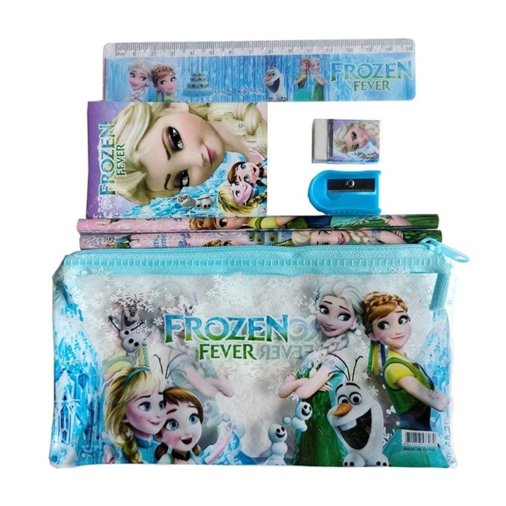 Conjunto Estojo Escolar Bolsinha e Acessórios Educativos