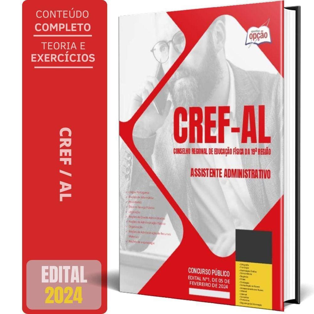 Apostila Cref Al 2024 - Assistente Administrativo