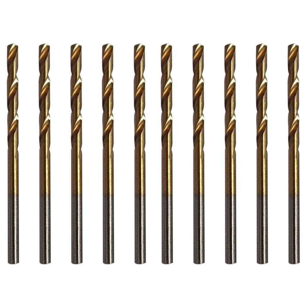 Kit 10 Brocas 2Mm Aço Rápido Hss Titânio Micro Mini Retífica