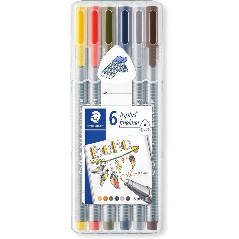Caneta Triplus Fineliner 6 Cores Staedtler