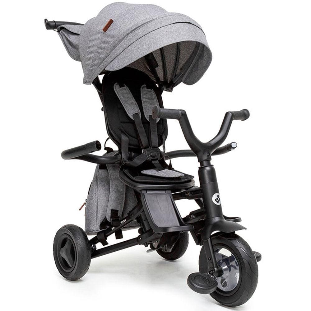 Triciclo para Bebê Infantil Maxi Cosi Patroller Cinza Grey Luxe Leve Compacto Multifuncional com Capota Removível FPS UV50+ Mochila e Bolsa