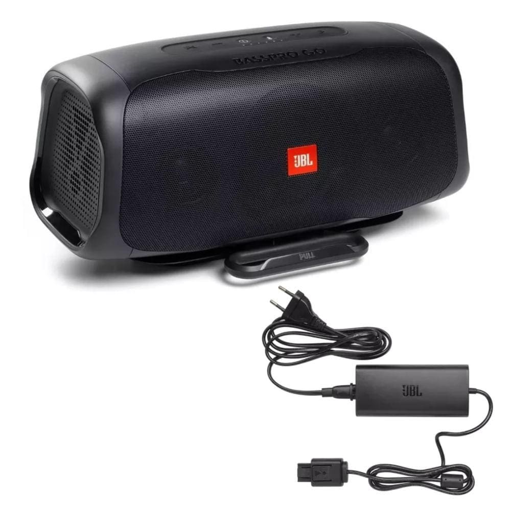 Caixa de Som JBL BassPro Go Home + Carregador de Tomada
