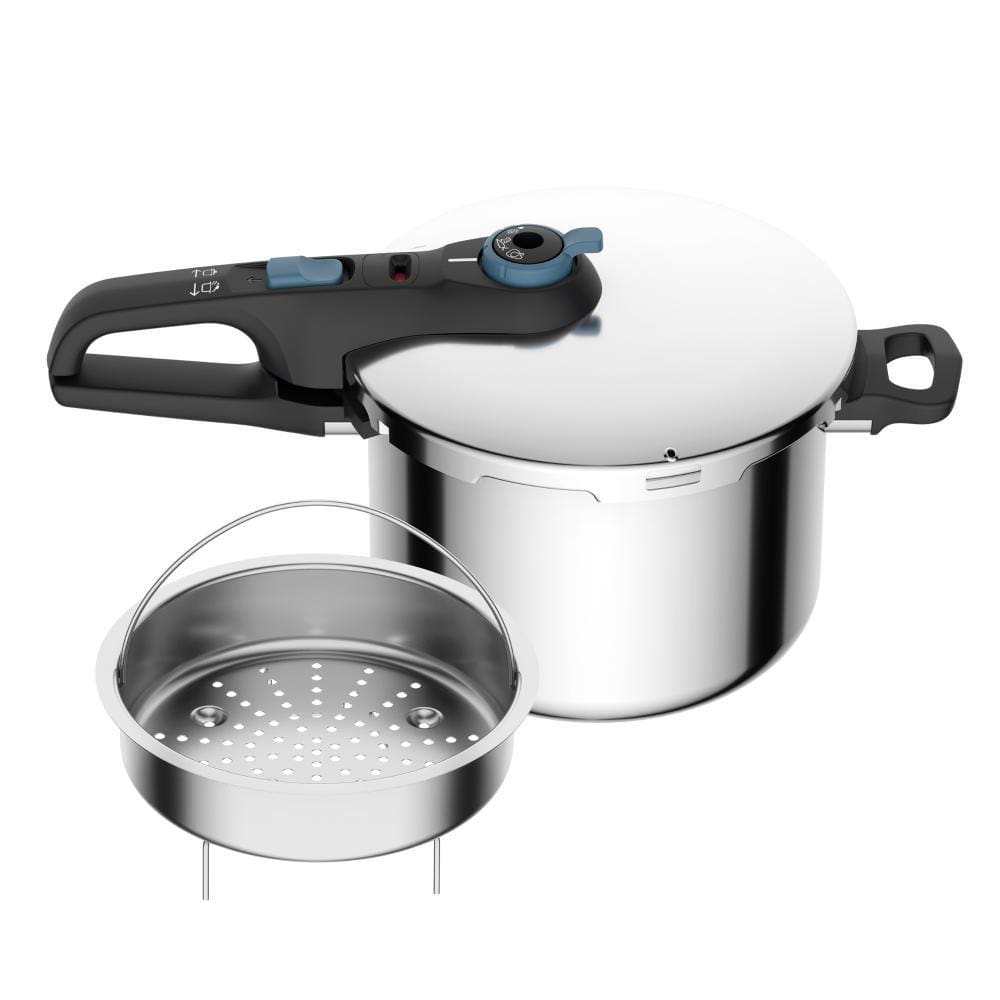 Panela De Pressão Rochedo Inox Trendy 6 L Com Cesta De Vapor