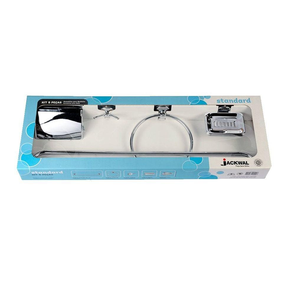 Kit Acessórios para Banheiro Inox 5 Peças - Jackwal